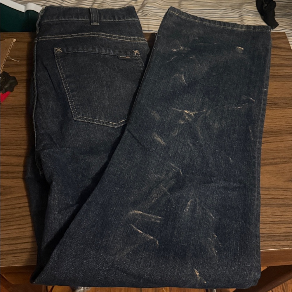 Hawx Men's Straight Dark Blue FR Work Jeans